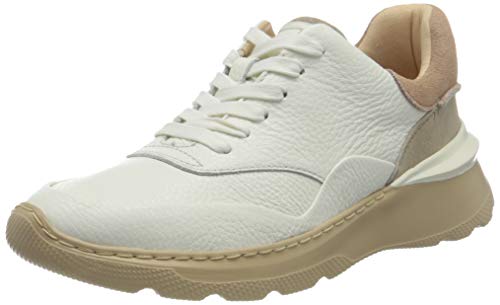 Clarks Damen Sprintlitelace Sneaker, White Combi Leather, 35.5 EU von Clarks