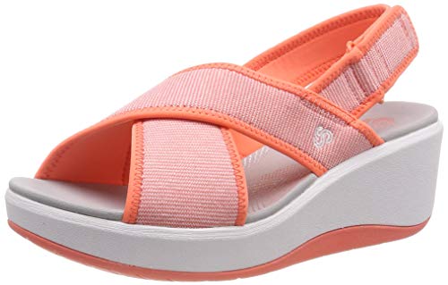 Clarks Damen Step Cali Cove Sneaker, Orange (Coral), 39.5 EU von Clarks