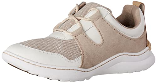 Clarks Damen Teagan Lace Sneaker, Sand Combi, 37 EU von Clarks