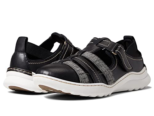 Clarks Damen Teagan Step Slipper, Schwarz Leder, 39.5 EU von Clarks