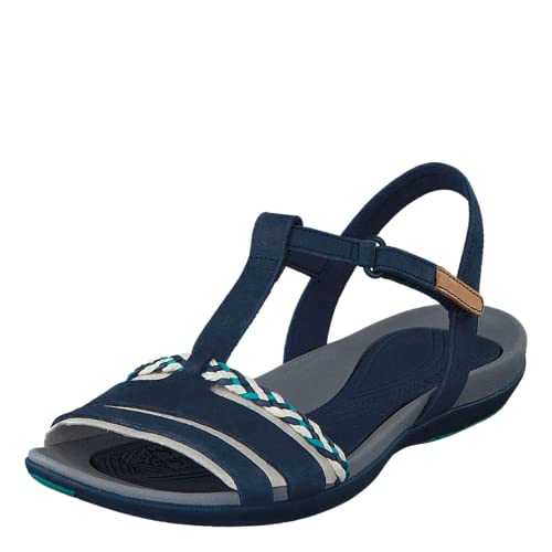 Clarks Damen Tealite Grace T-Spange Sandalen, Blau, 39 EU von Clarks