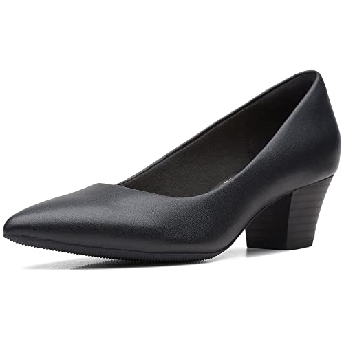 Clarks Damen Teresa Step Pump, Black Leather, 39.5 EU von Clarks
