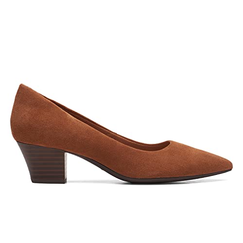 Clarks Damen Teresa Step Pump, Dark Tan Suede, 39.5 EU von Clarks