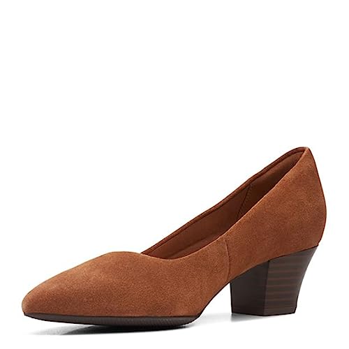 Clarks Damen Teresa Step Pumps, Dunkelbraunes Wildleder, 38 EU von Clarks