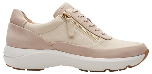 Clarks Damen Tivoli Reißverschluss Sneaker, Sand Kombi, 36 EU von Clarks