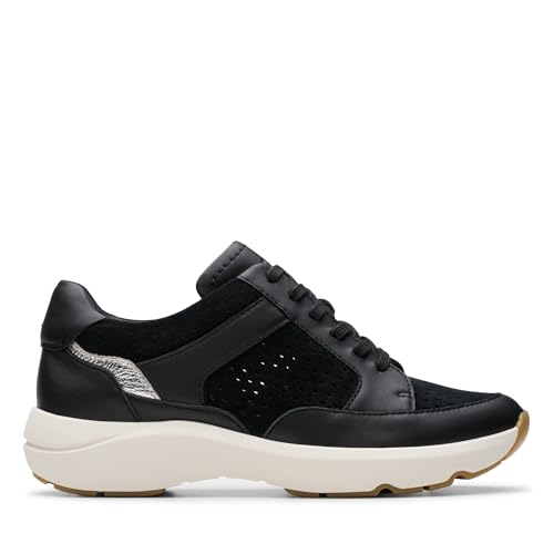 Clarks Damen Tivoli Walk Basket, Black Combi, 38 EU von Clarks