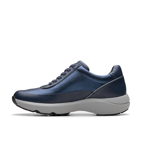 Clarks Damen Tivoli Zip Sneaker, Navy Combi, 38 EU Clarks Damen Tivoli Zip Sneaker, Navy Combi, 38 EU von Clarks