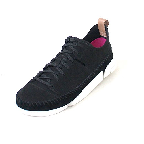 Clarks Damen Trigenic Flex Sneaker, Schwarz (Black Nubuck) von Clarks