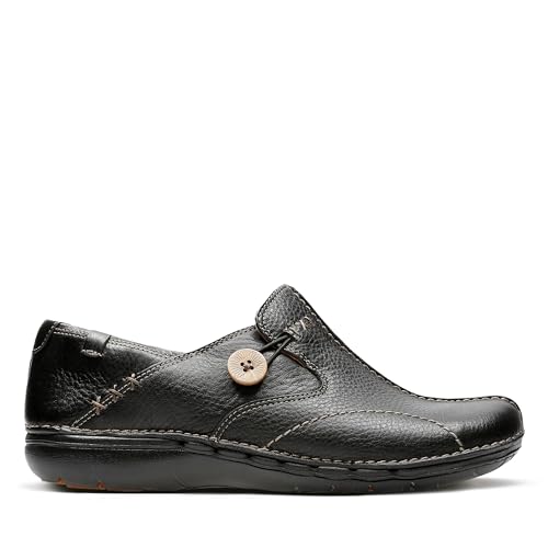 Clarks Damen Un Loop Slipper, Schwarz (Black Leather) ,43 EU von Clarks