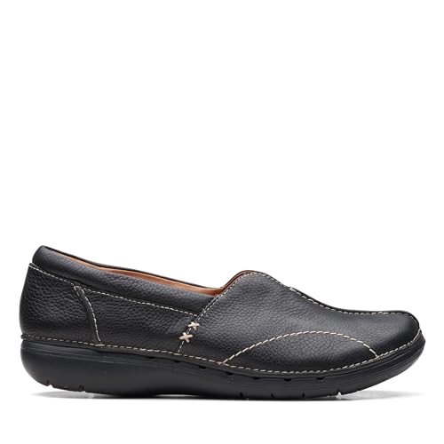 Clarks Damen Un Loop Stride Loafer, Black Leather, 39 EU von Clarks