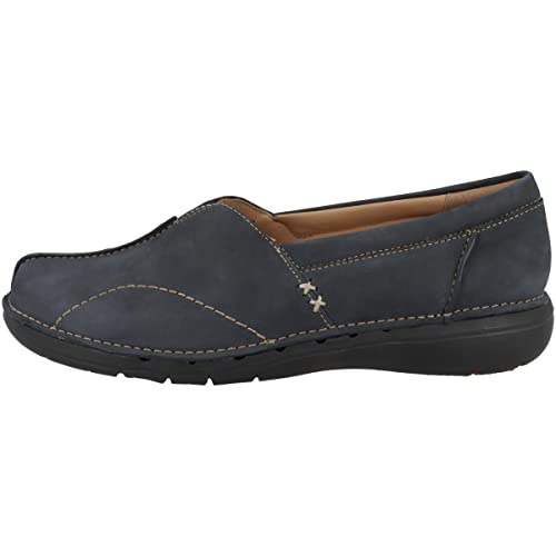 Clarks Damen Un Loop Stride Loafer, Navy Nubuck, 35.5 EU von Clarks