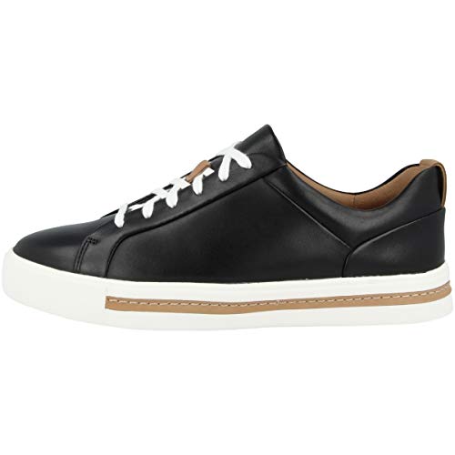 Clarks Damen Un Maui Lace Sneaker, Schwarz (Black Leather), 37.5 EU von Clarks