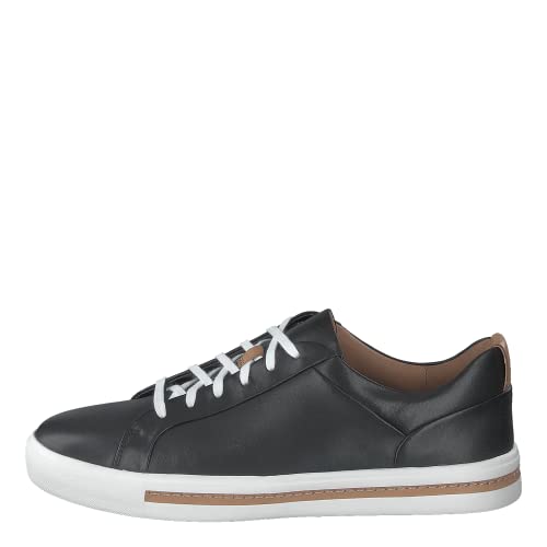 Clarks Damen Un Maui Lace Sneaker, Black Leather, 40 EU von Clarks