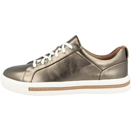 Clarks Damen Un Maui Lace Sneaker, Silber (Pebble Metalic), 36 EU von Clarks