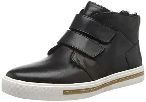 Clarks Damen Un Maui Mid Hohe Sneaker, Schwarz (Black Leather Black Leather), 41.5 EU von Clarks