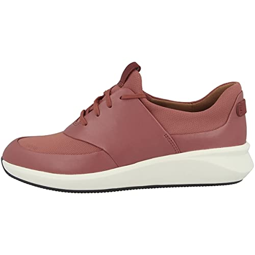 Clarks Damen Un Rio Lace Sneaker, Brick Red Lthr/Textile Combi,39 EU von Clarks