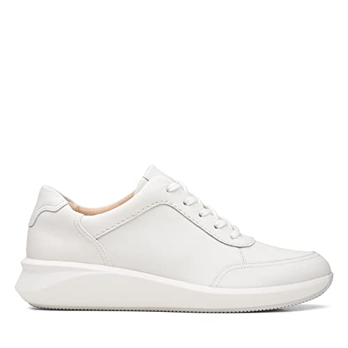 Clarks Damen Un Rio Mix Sneaker, White Leather, 36 EU von Clarks