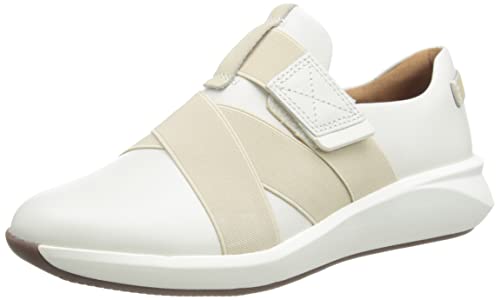 Clarks Damen Un Rio Strap Hausschuh, White Leather, 37 EU von Clarks