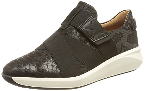 Clarks Damen Un Rio Strap Sneaker, Schwarz, 38 EU von Clarks