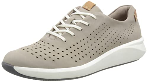 Clarks Damen Un Rio Tie Sneaker, Stone Nubuck, 39 EU von Clarks