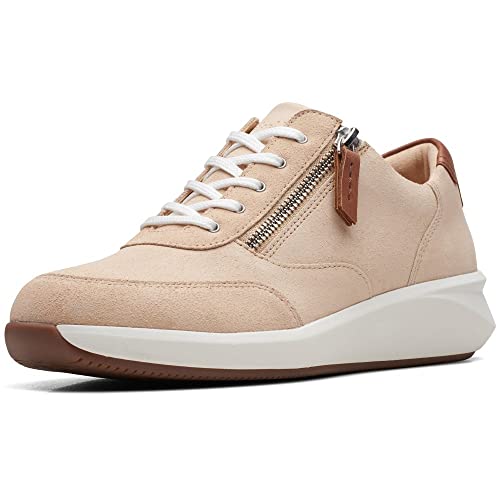 Clarks Damen Un Rio Zip Sneaker, Light Sand Nub, 39 EU von Clarks