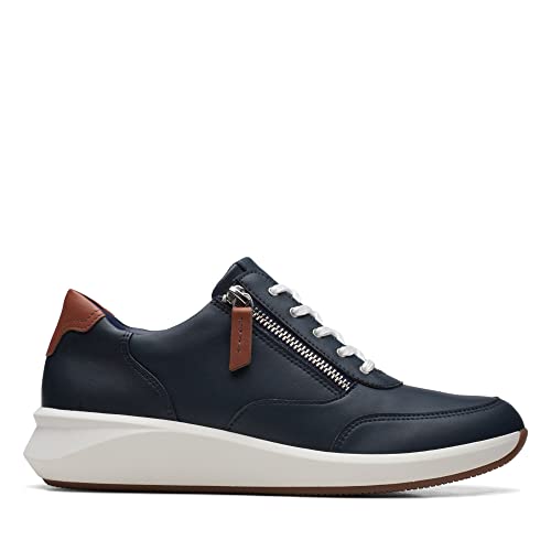 Clarks Damen Un Rio Zip Sneaker, Navy Combi, 36 EU von Clarks