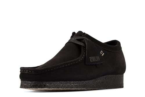 Clarks Damen Wallabee Oxford, Schwarzes Wildleder, 38 EU von Clarks