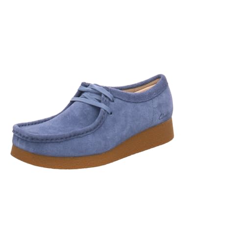 Clarks Damen WallabeeEVO Sneaker, Blue Suede, 42 EU Clarks Damen WallabeeEVO Sneaker, Blue Suede, 42 EU von Clarks