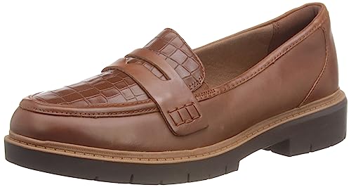 Clarks Damen Westlynn Ayla Penny Loafer, Tan Leather, 35.5 EU von Clarks