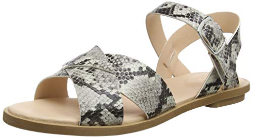 Clarks Damen Willow Gild Slingback Sandalen, Grau (Grey Snake Grey Snake), 40 EU von Clarks