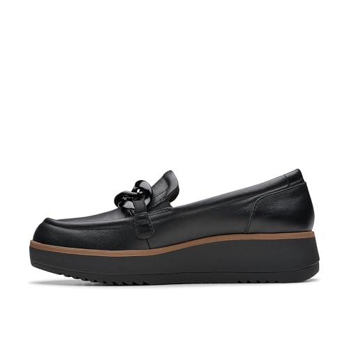 Clarks Damen Zylah May Slipper, Schwarzes Leder, 40 EU von Clarks