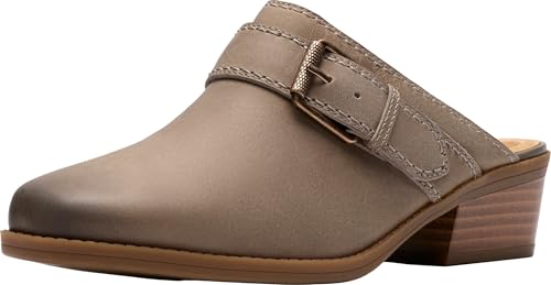 Clarks Danyelle Mist Pantoletten für Damen, Helles Taupefarbenes Leder, 41.5 EU von Clarks