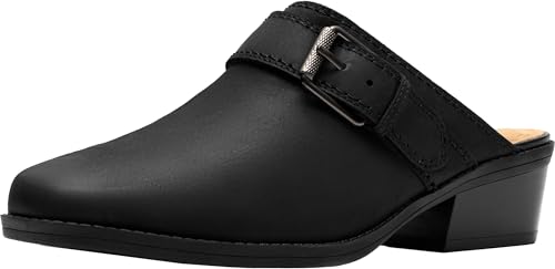 Clarks Danyelle Mist Pantoletten für Damen, Schwarz Leder, 36.5 EU von Clarks