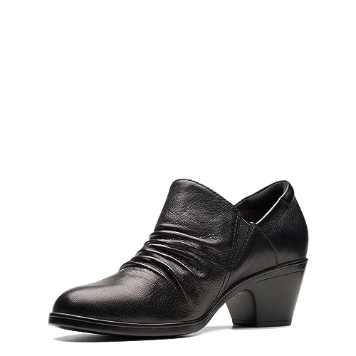 Clarks Emily 2 Cove Pumps für Damen, Schwarz Leder, 37.5 EU Weit von Clarks