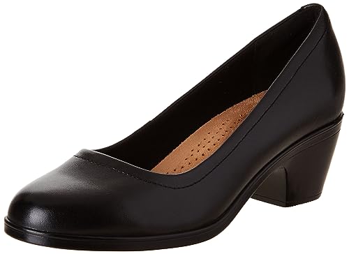 Clarks Women's Emily 2 Ruby Pump, Schwarz Leder, 41 EU von Clarks