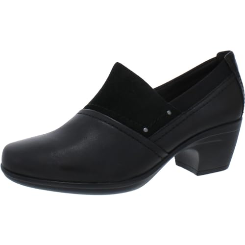 Clarks Emily Step Black Leather 7.5 D - Wide von Clarks