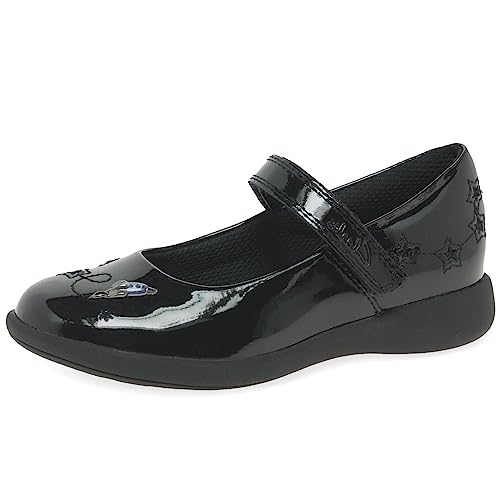 Clarks Etch Space K Girls School Shoes 33 Schwarz Lack von Clarks