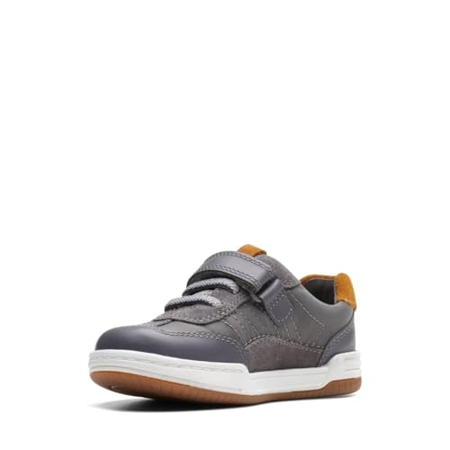 Clarks Fawn Family T Sneaker, Grey, 22 EU von Clarks