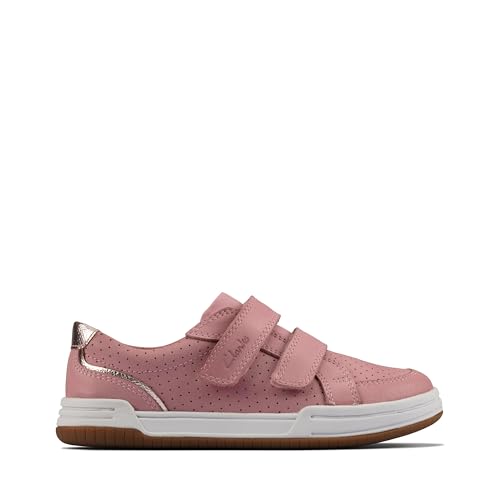 Clarks Fawn Solo K Sneaker, Light Pink Lea, 29.5 EU von Clarks