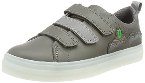 Clarks Flare Bug K Sneaker, Dunkelgraues Leder, 29.5 EU von Clarks