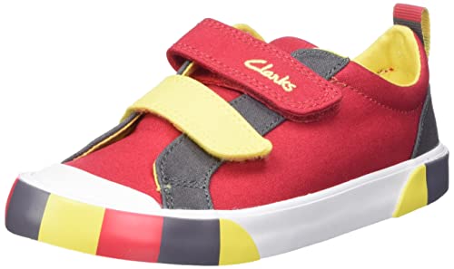 Clarks Foxing Lo K Sneaker Red Combi von Clarks