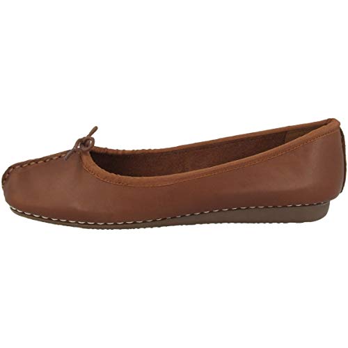 Clarks Damen Freckle Ice Ballerinas, Dark Tan Lea, 43 EU von Clarks