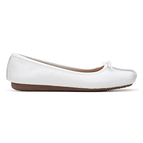 Clarks Damen Freckle Ice Ballerinas, White White Leather, 38 EU von Clarks