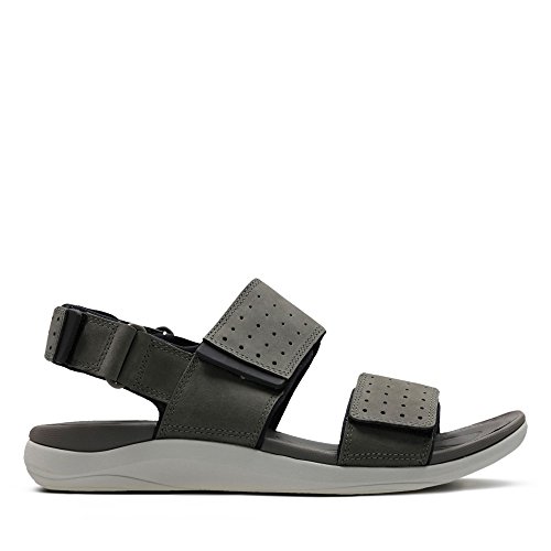 Clarks Garrat Active Herren-Sandale, Grau (Nubuk), 42 EU von Clarks