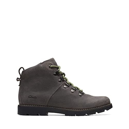 Clarks Heath Hike O Combat Boot, Grey, 32.5 EU von Clarks