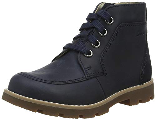 Clarks Jungen Heath Lace Stiefelette, Marine, 24 EU Weit von Clarks