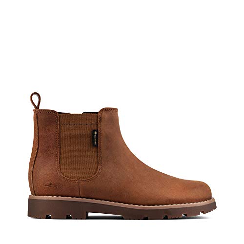 Clarks HeathSeaGTXK Chelsea-Stiefel, Tan Leder, 33 EU von Clarks