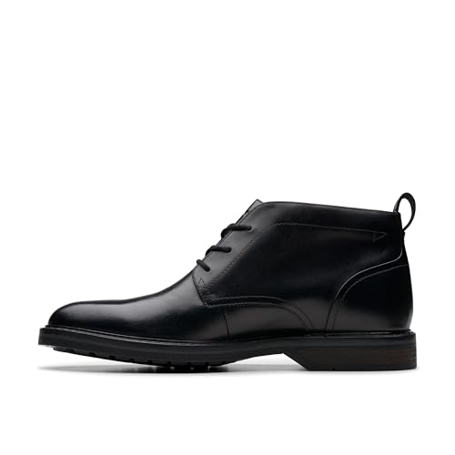 Clarks Herren Aldwin Chukka-Stiefel, Schwarzes Leder, 40.5 EU von Clarks