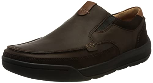 Clarks Herren Ashcombe Slip Slipper, Dunkelbraunes Leder, 40 EU von Clarks