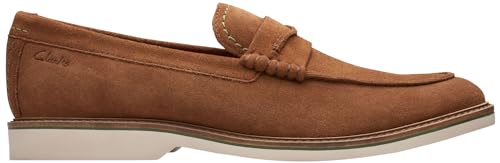 Clarks Herren Atticus LT Slip Flacher Slipper, Cola Suede, 41 EU von Clarks